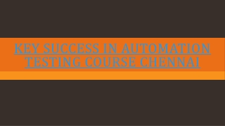 Choose the Right Automation Testing Tool Chennai