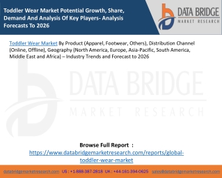 Toddler Wear Market Potential Growth, Share, Demand And Analysis Of Key Players- Analysis Forecasts To 2026