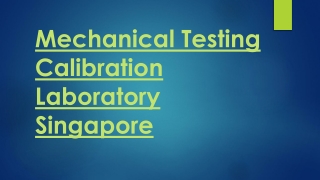 Calibration Services of Mechanical Testing