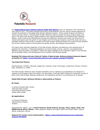 Global Web Scraper Software Market 2020-2027 Report