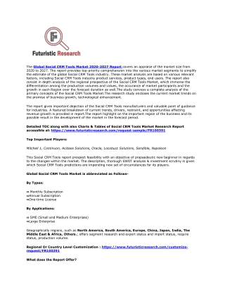Global Social CRM Tools Market 2020-2027 Report