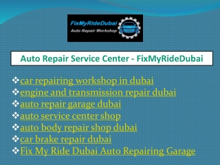 engine and transmission repair dubai