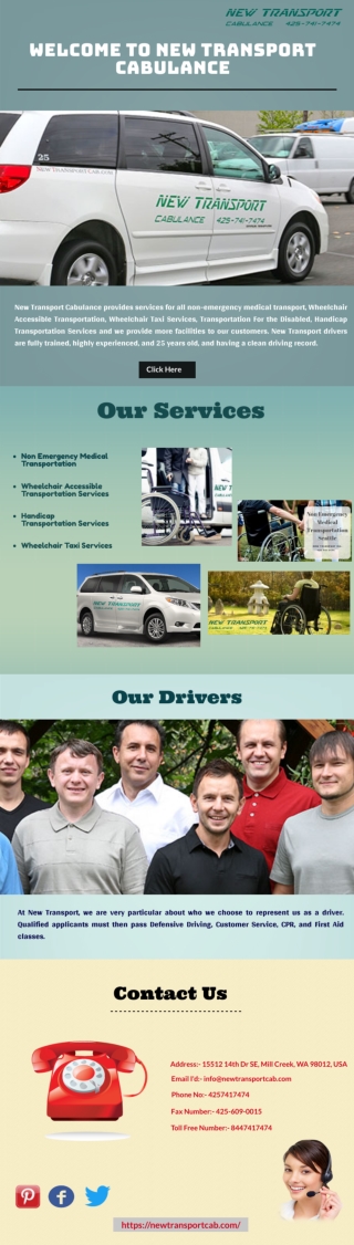 Wheelchair Taxi Services – New Transport Cabulance