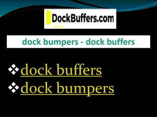 dock bumpers