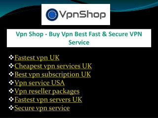 Cheapest vpn services UK