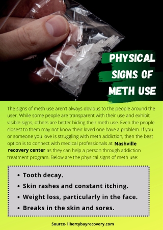 Physical Signs of Meth Use