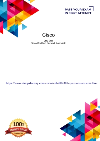 Upated Cisco 200-301 Dumps PDF - DumpsFactory