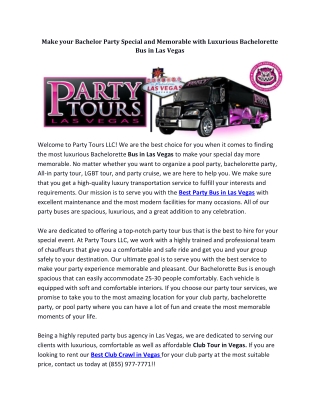 Best Party Bus in Las Vegas