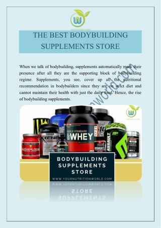 THE BEST BODYBUILDING SUPPLEMENTS STORE