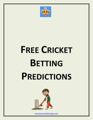 Free Cricket Betting Predictions