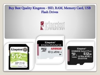 Buy Best Quality Kingston - SSD, RAM, Memory Card, USB Flash Drives