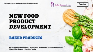 New Baked Product Development | Foodresearchlab