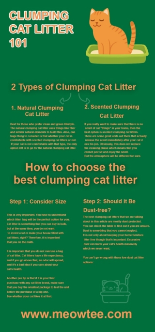 Clumping cat litter 101