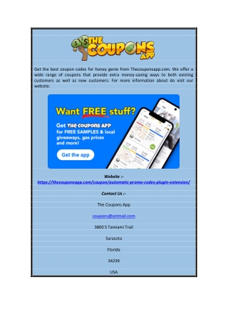 Coupon Codes Plugin | Thecouponsapp.com