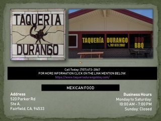 Taqueria Durango Fairfield