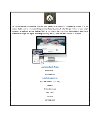 Accountant web design | Atlasagency.ca