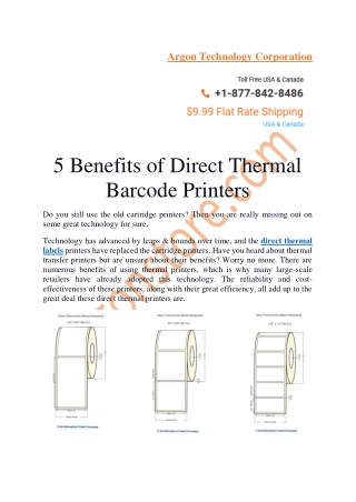 5 Benefits of Direct Thermal Barcode Printers