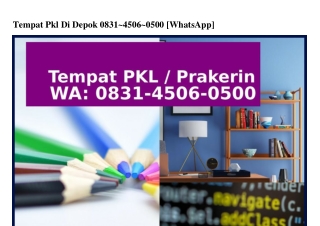 Tempat Pkl Di Depok 0831–4506–0500[WhatsApp]