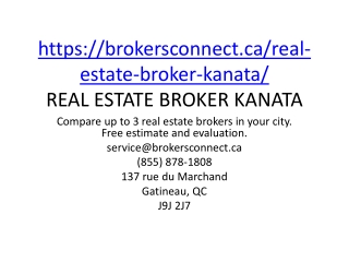 REAL ESTATE BROKER KANATA