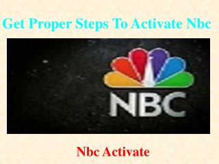 Get Proper Steps To Activate Nbc