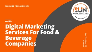 Digital Marketing and SEO Services for Food & Beverage Companies