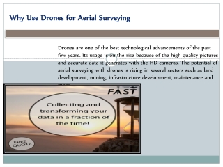 Why Use Drones for Aerial Surveying