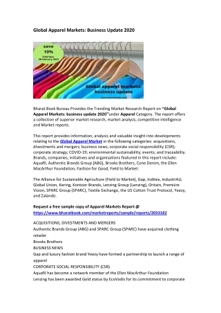 Global Apparel Markets: Business Update 2020
