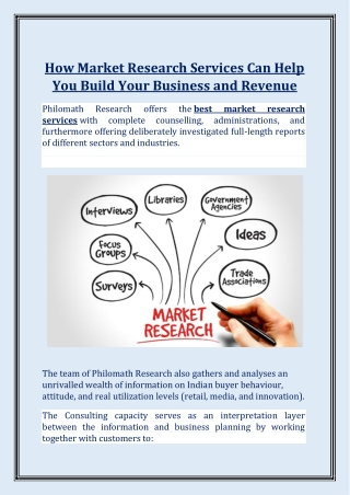How Market Research Services Can Help You Build Your Business and Revenue