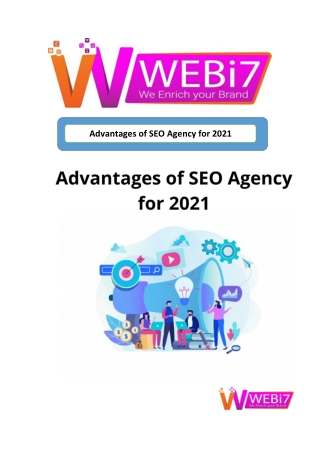 Advantages of SEO Agency for 2021