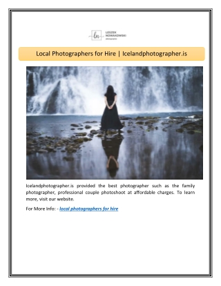 Local Photographers for Hire | Icelandphotographer.is