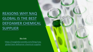 Reasons Why NAQ Global Best Defoamer Chemical Supplier