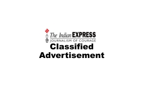 Indian Express Classified Advertisement Online Booking for Newspaper
