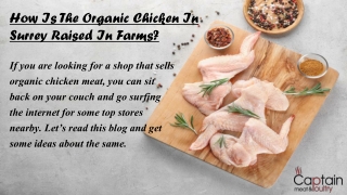 Organic chicken in Surrey