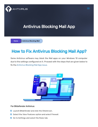 Antivirus Blocking Mail App - Solved | clean-my-pc.com
