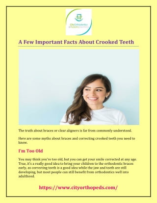 A Few Important Facts About Crooked Teeth