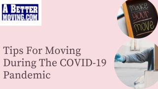 Tips For Moving During The COVID-19 Pandemic