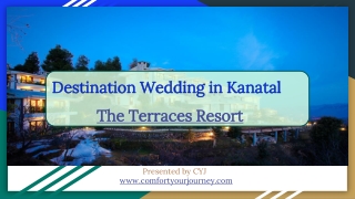 Destination Wedding in Kanatal | Luxury Resort in Kanatal