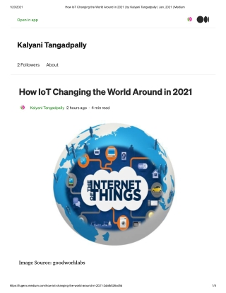 How IoT Changing the World Around in 2021