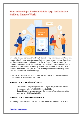 How to Develop a FinTech Mobile App: An Exclusive Guide to Finance World