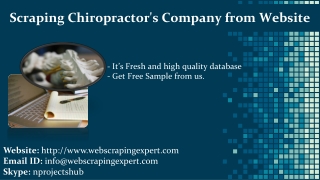 Scraping Chiropractor's Company from Website