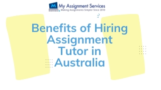 Get in touch with experts of My Assignment Services for availing the best assignment help in Australia!