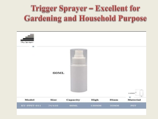 Trigger Sprayer – Excellent for Gardening and Household Purpose
