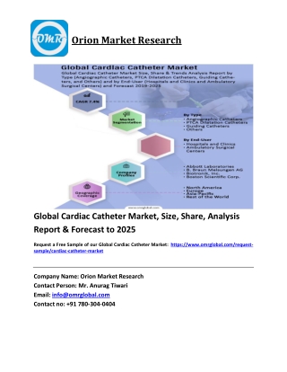 Global Cardiac Catheter Market Size, Industry Trends, Share and Forecast 2019-2025