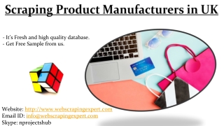 Scraping Product Manufacturers in UK