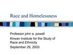 Race and Homelessness