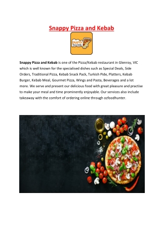 Snappys pizza takeaway glenroy, VIC - 5% Off