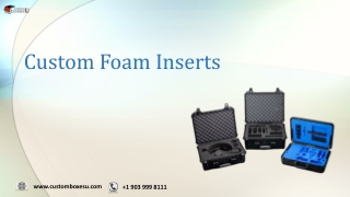 Custom foam inserts with Printed logo & Design in London