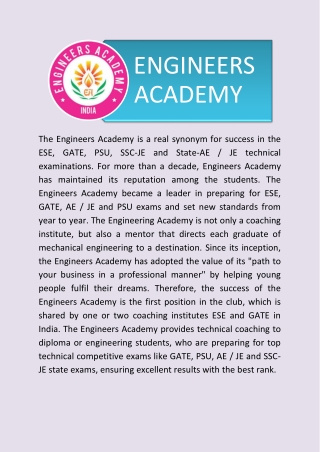 A ideal institute for GATE coaching in Jaipur