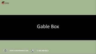 Gable box with Printed logo & Design in Texas, USA