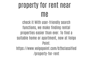 property for rent near me